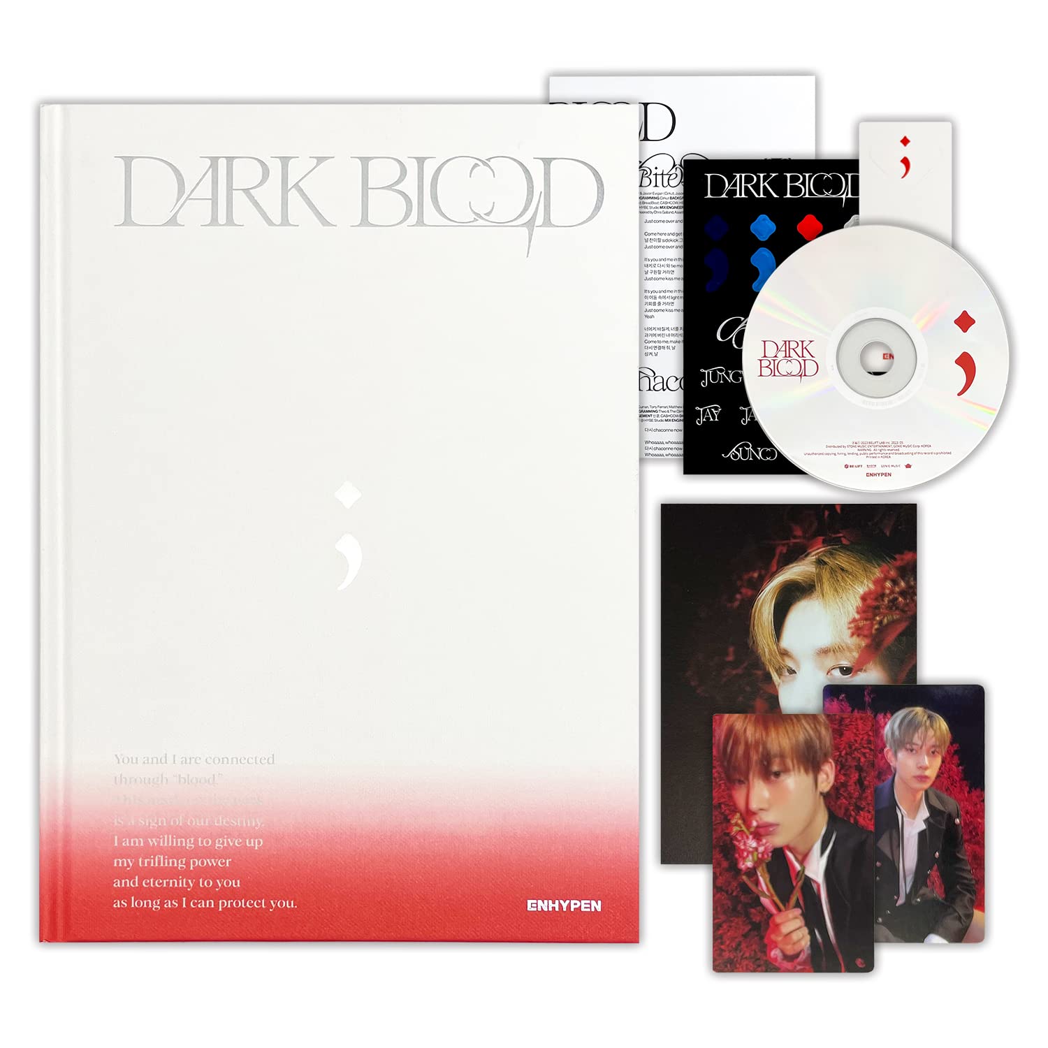 Enhypen – [Dark Blood] (New Ver.) Photo Book + CD-R + Photo Card +