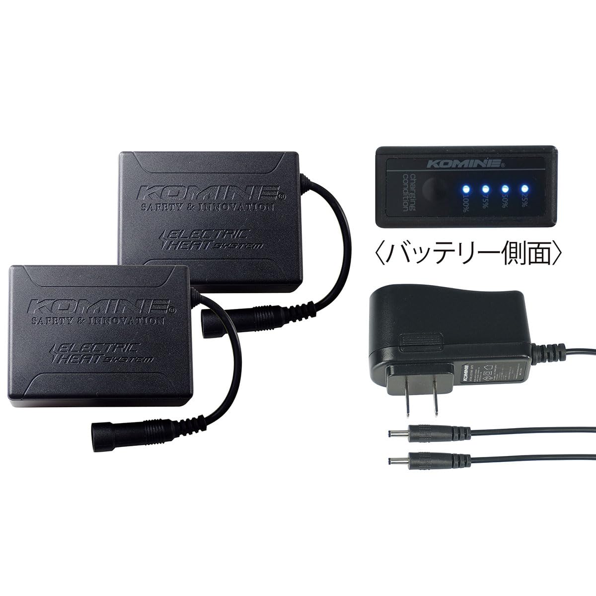 Amazon | コミネ(KOMINE) バイク用 グローブ 7.4V電熱グローブ用 充電