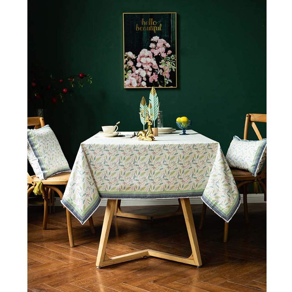 Amazon｜テーブルクロス 花柄 ヴィンテージ 北欧風 布 綿麻 テーブル