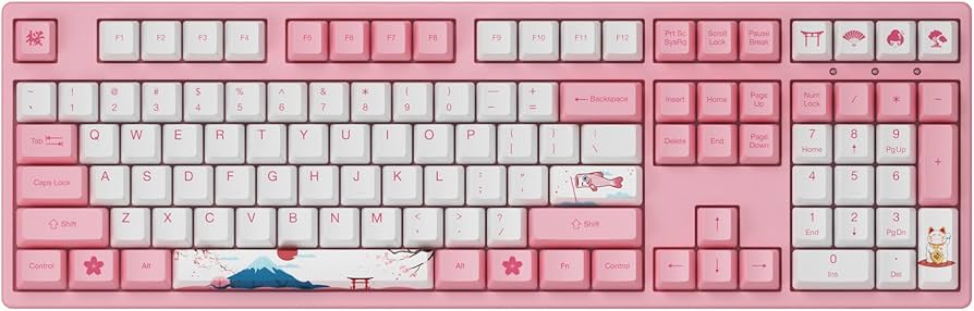 Amazon.com: Akko World Tour Tokyo 108-Key R1 Wired Pink Mechanical