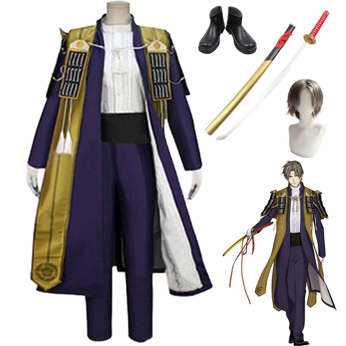 Amazon | [HAOJEE]へし切長谷部 コスプレ 戦闘服 武士服 刀剣乱舞 廻