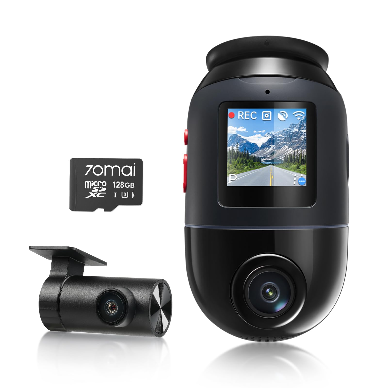 70mai Dual Dash Cam Front and Rear 4K, Car Camera for Cars with