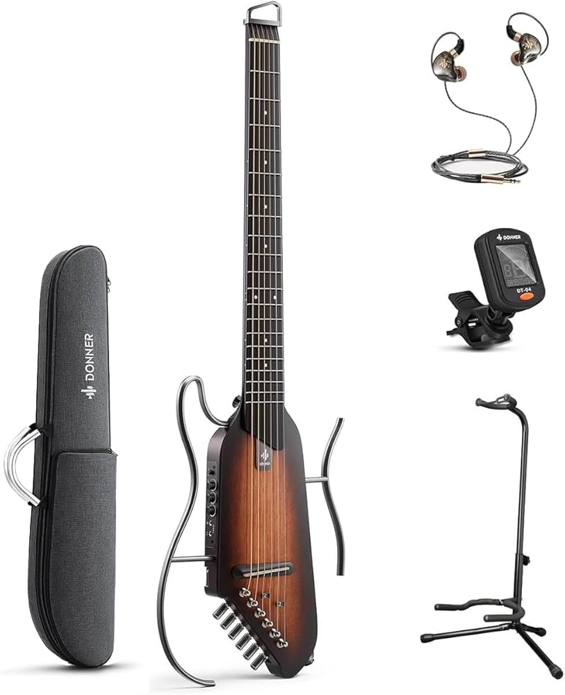 Amazon | Donner HUSH-I スタンド付きセット サンバースト サイレント