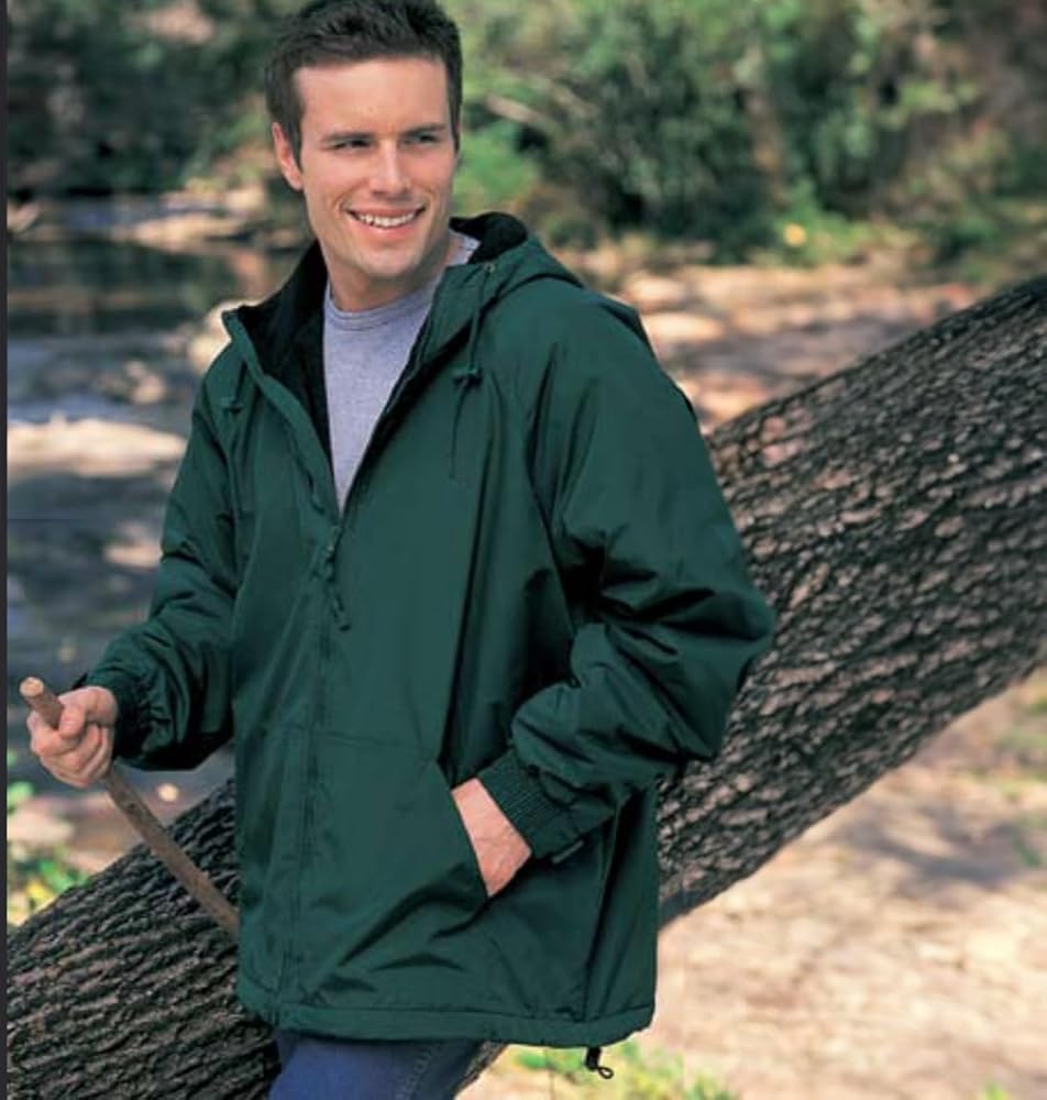 AFC Men's Nylon Hooded Jacket with Fleece Lining Lg to 6x Big and