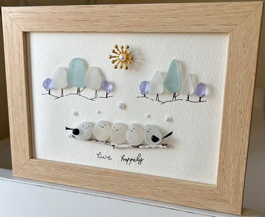 Amazon | シーグラスアート シマエナガ カラフル 羽 パステルカラー