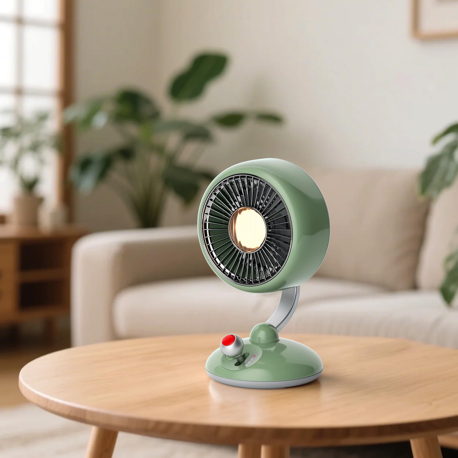 Amazon | 【唯一正規品】卓上扇風機 静音DCモーター レトロ 強風 左右