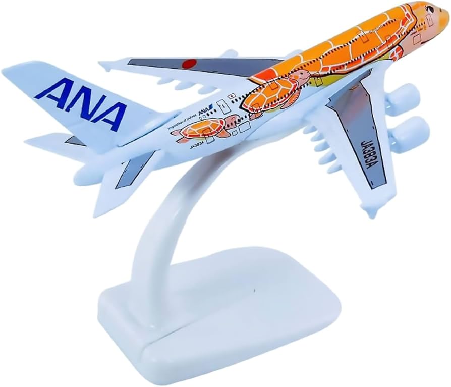 Amazon | 1/500スケール合金製 ANAウミガメ塗装 エアバスA380モデル
