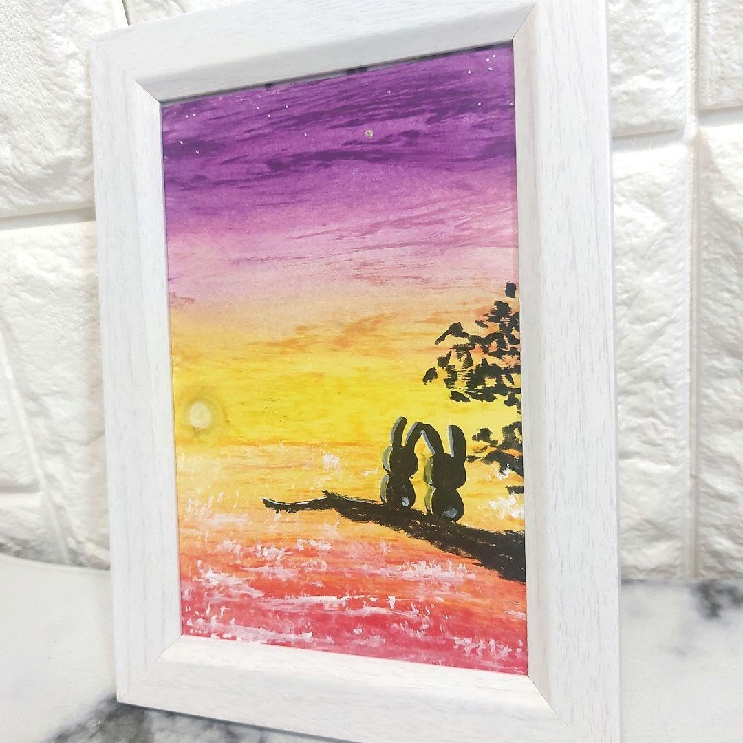 Amazon.co.jp: きみと黄昏 崖の樹ver．ハガキサイズフレーム入り原画