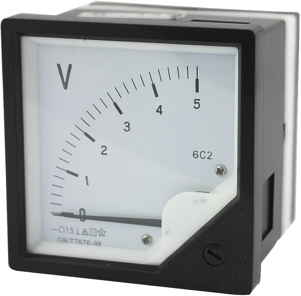 Amazon.co.jp: uxcell ボルトメーター アナログ電圧計 電圧計 DC 0-5V