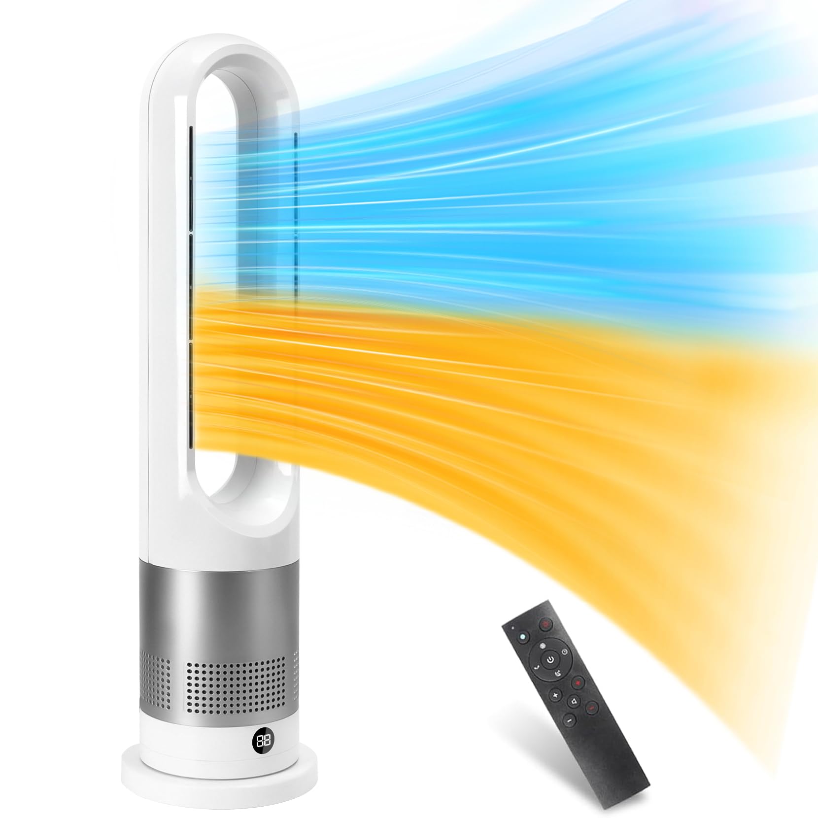 Amazon | 【2025冷暖兼用】セラミックヒーター 羽なし扇風機 はねなし