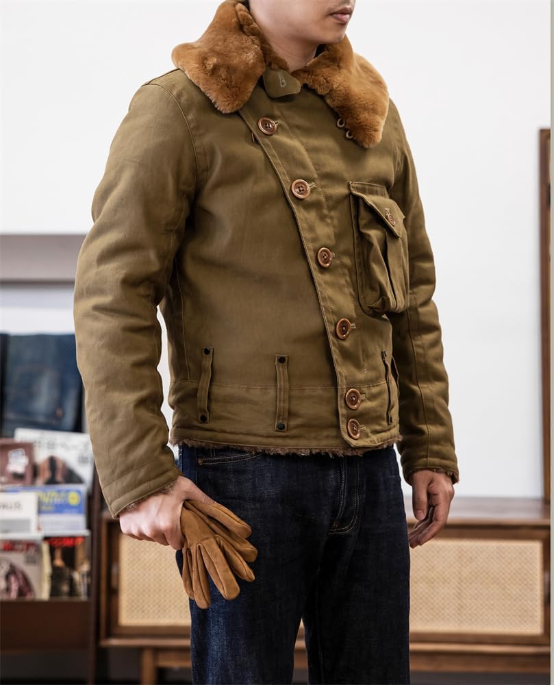 Amazon | [BACTIM] フライトジャケット メンズ 冬 N1 バイクデッキ