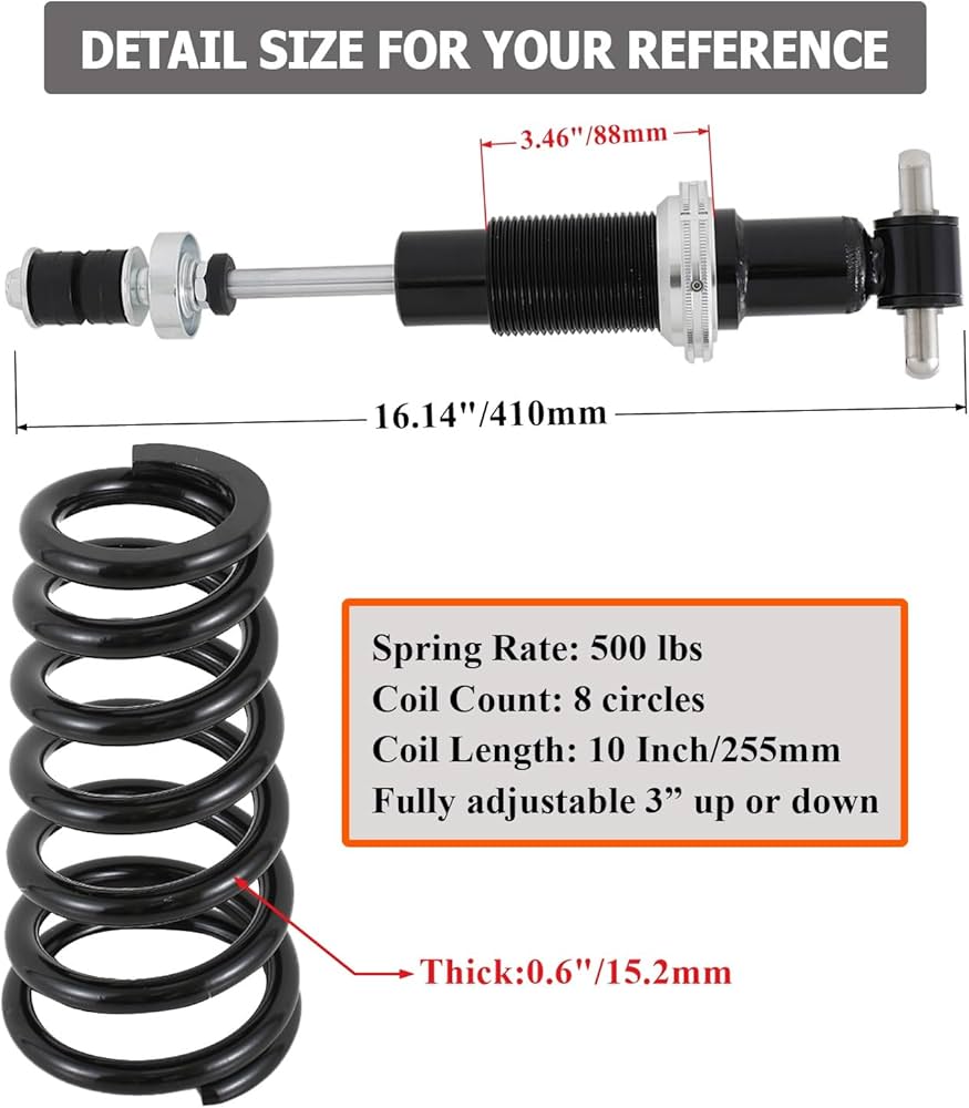 Amazon | Elifecenter フロントコイルオーバーショックアブソーバー