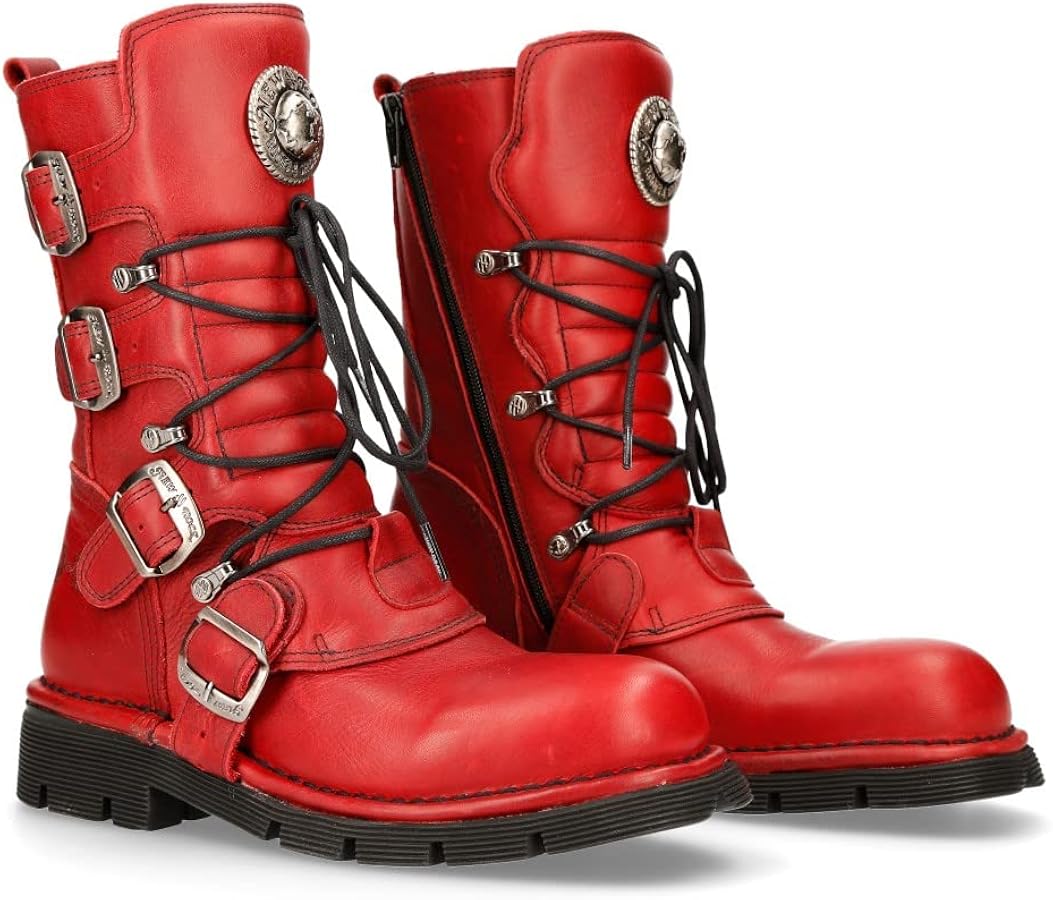 Amazon | New Rock メンズ US サイズ: 40 EU カラー: レッド | New