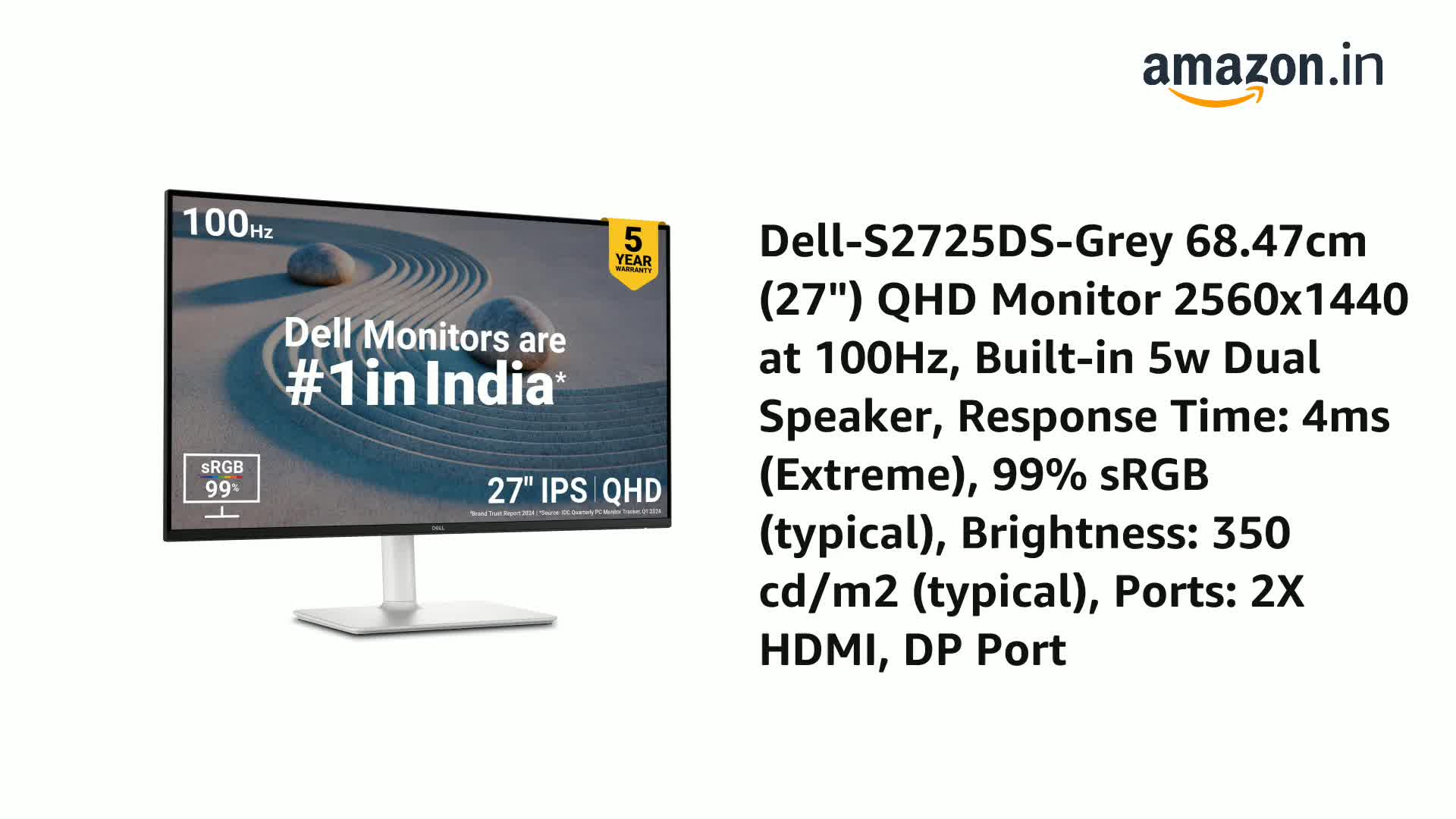 Dell-S2725DS-Grey 68.47cm (27