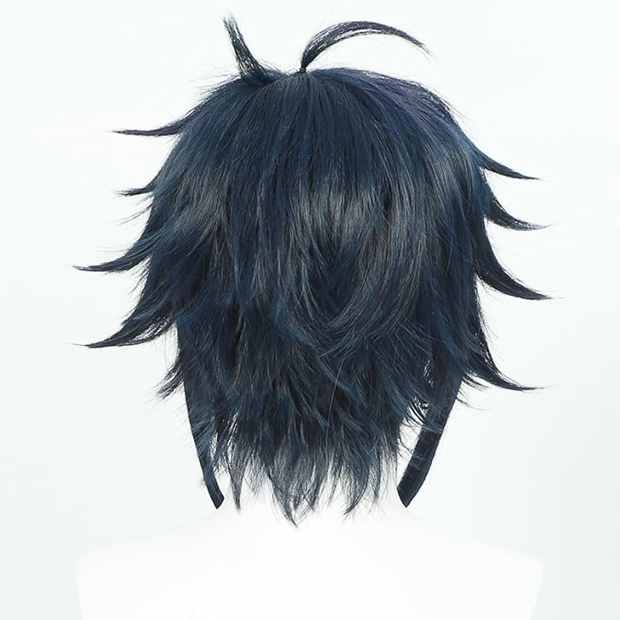 Amazon.co.jp: コスプレウィッグ 伊波ライ ネイビー 耐熱 ウィッグ