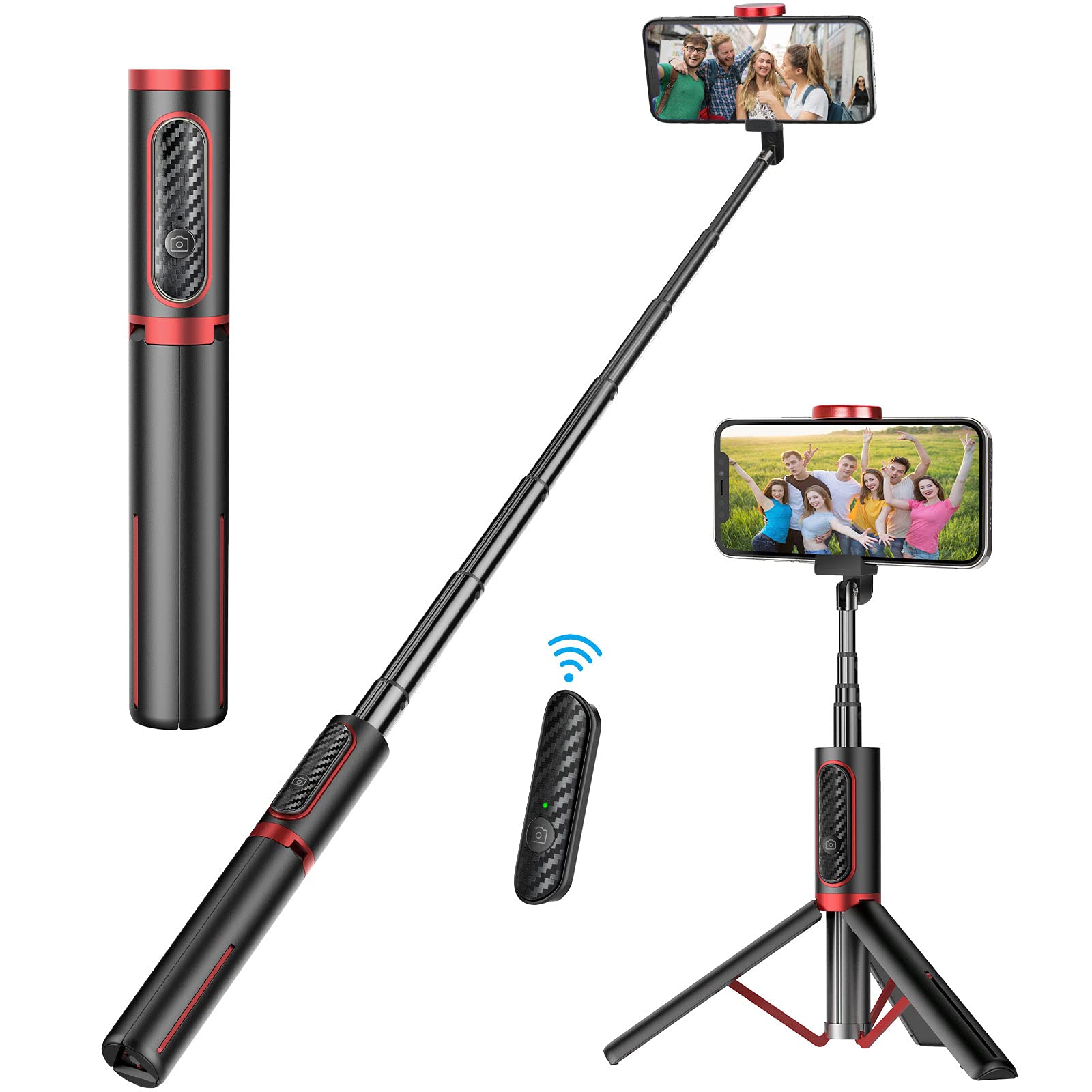 Amazon.co.jp: KKUYI 自撮り棒 ミニ三脚 Bluetooth セルカ棒 軽量 三脚