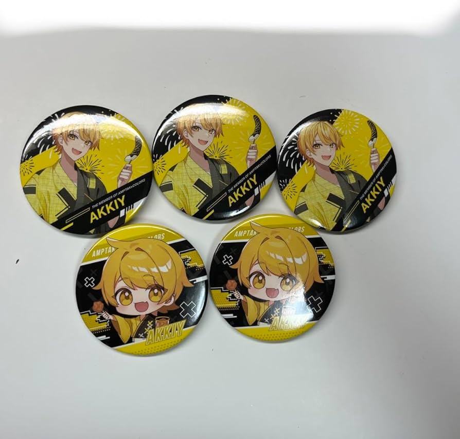 からつけあっきぃ 缶バッチ Summer ver. AMPTAKxCOLORS あっきぃ 缶