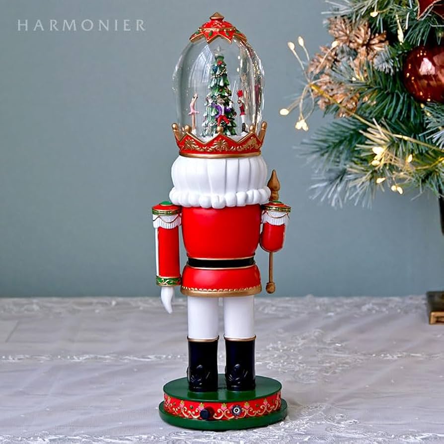 Amazon | ナッツクラッカーオルゴールドームフィギュア 電池式 AC