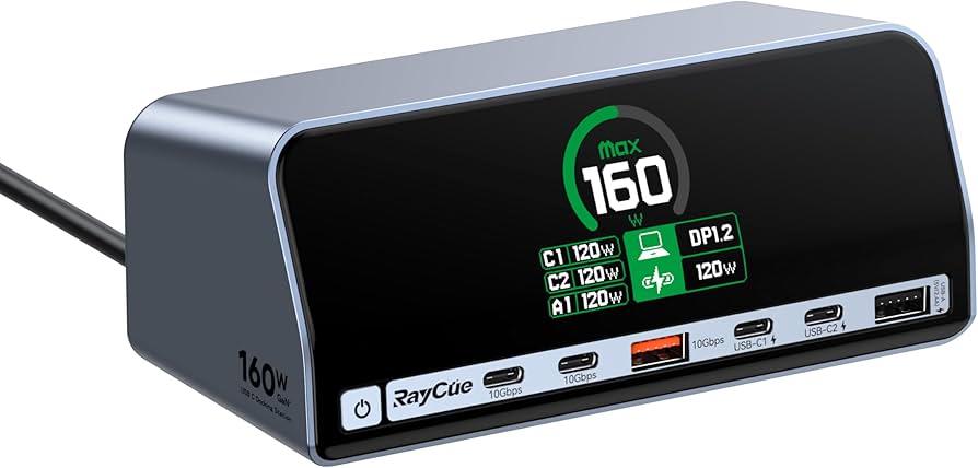 Amazon.com: RayCue USB C Docking Station, 13-Port Dual 4K Display