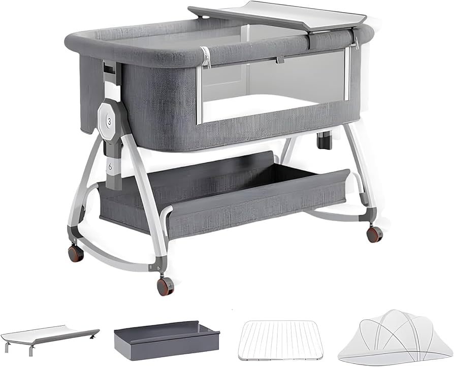 Amazon.co.jp: ベビーベッド 折りたたみ おむつ交換 ポータブル
