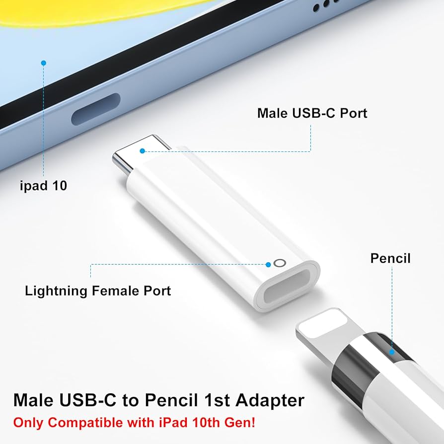 Amazon.com: APETOO USB-C to Pencil Adapter for Apple Pencil 1st