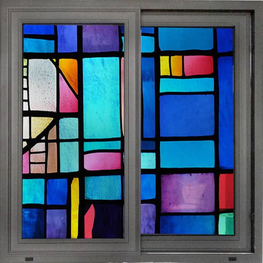 Amazon｜ステンドグラスフィルム カラフルなアクリルサンプル 窓