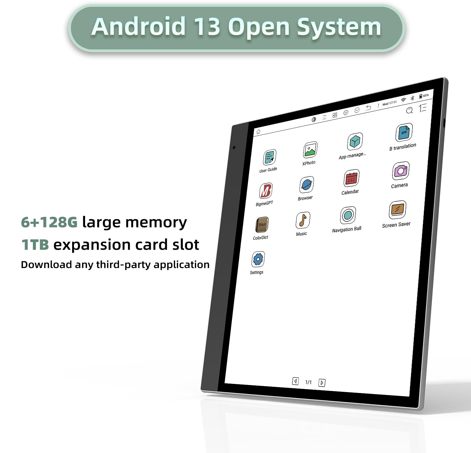 Bigme inkNoteX Color Eink Tablet Andriod 13 6+128G Ebook Reader