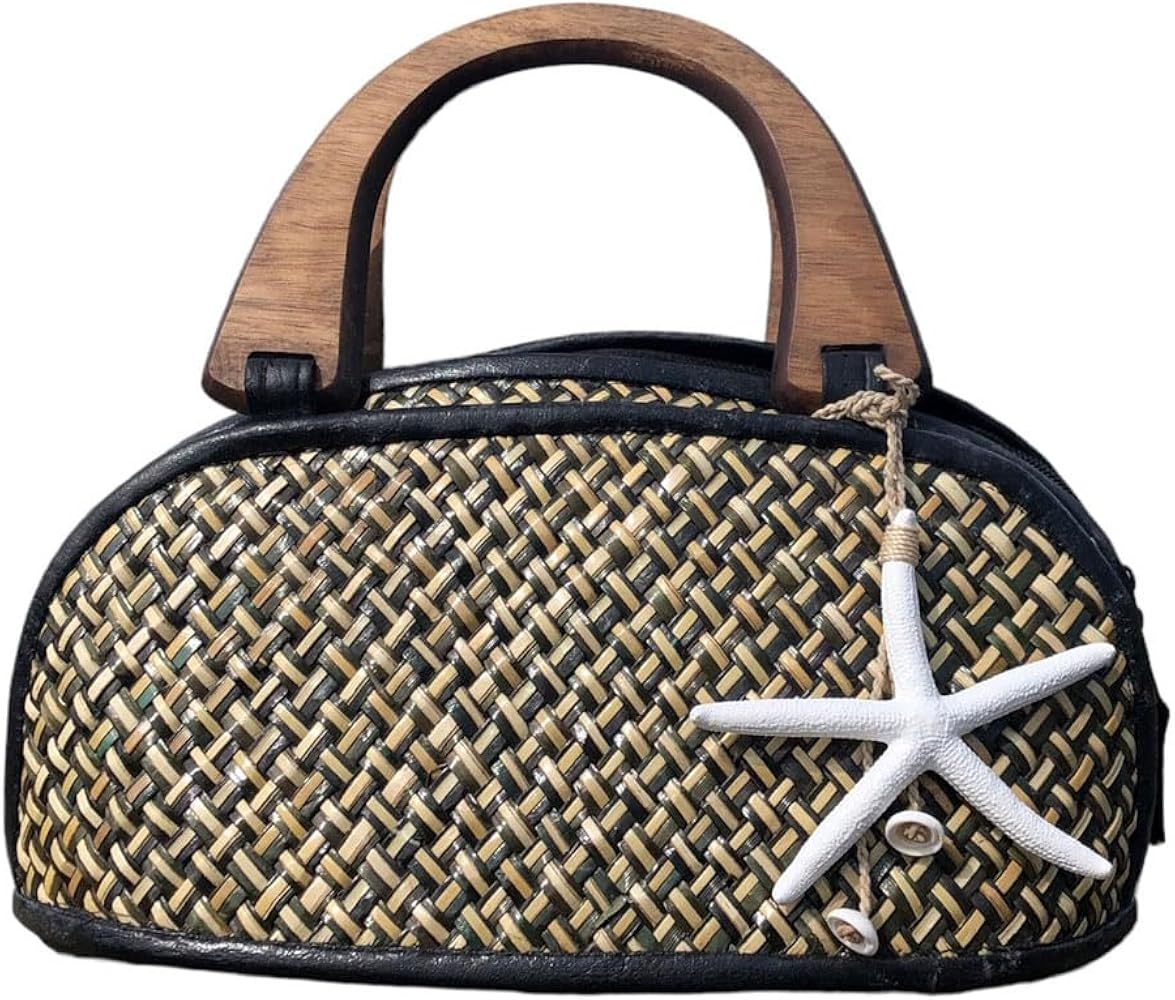 Amazon | ハワイアン バッグ ラウハラ ラウンド ハンドバッグ