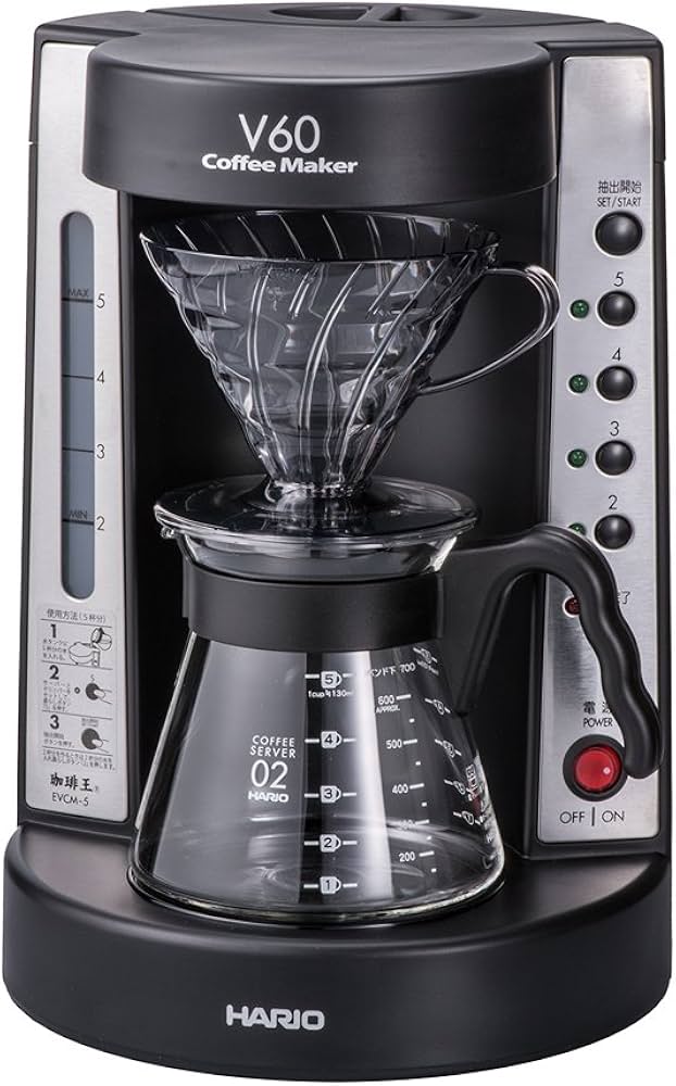 Amazon | ハリオ 珈琲王 コーヒーメーカー V60 透明ブラック EVCM-5TB