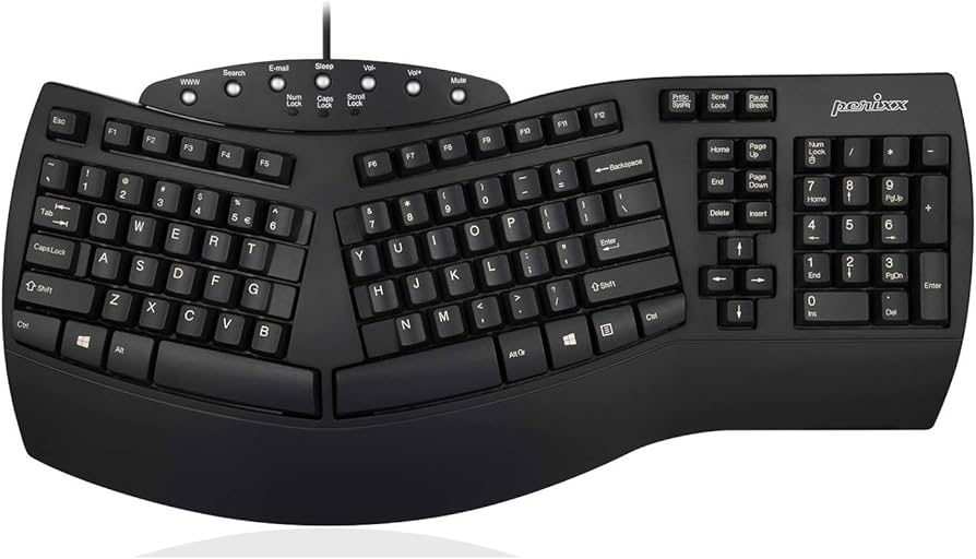 Amazon.com: Perixx Wired USB Ergonomic Split Keyboard with