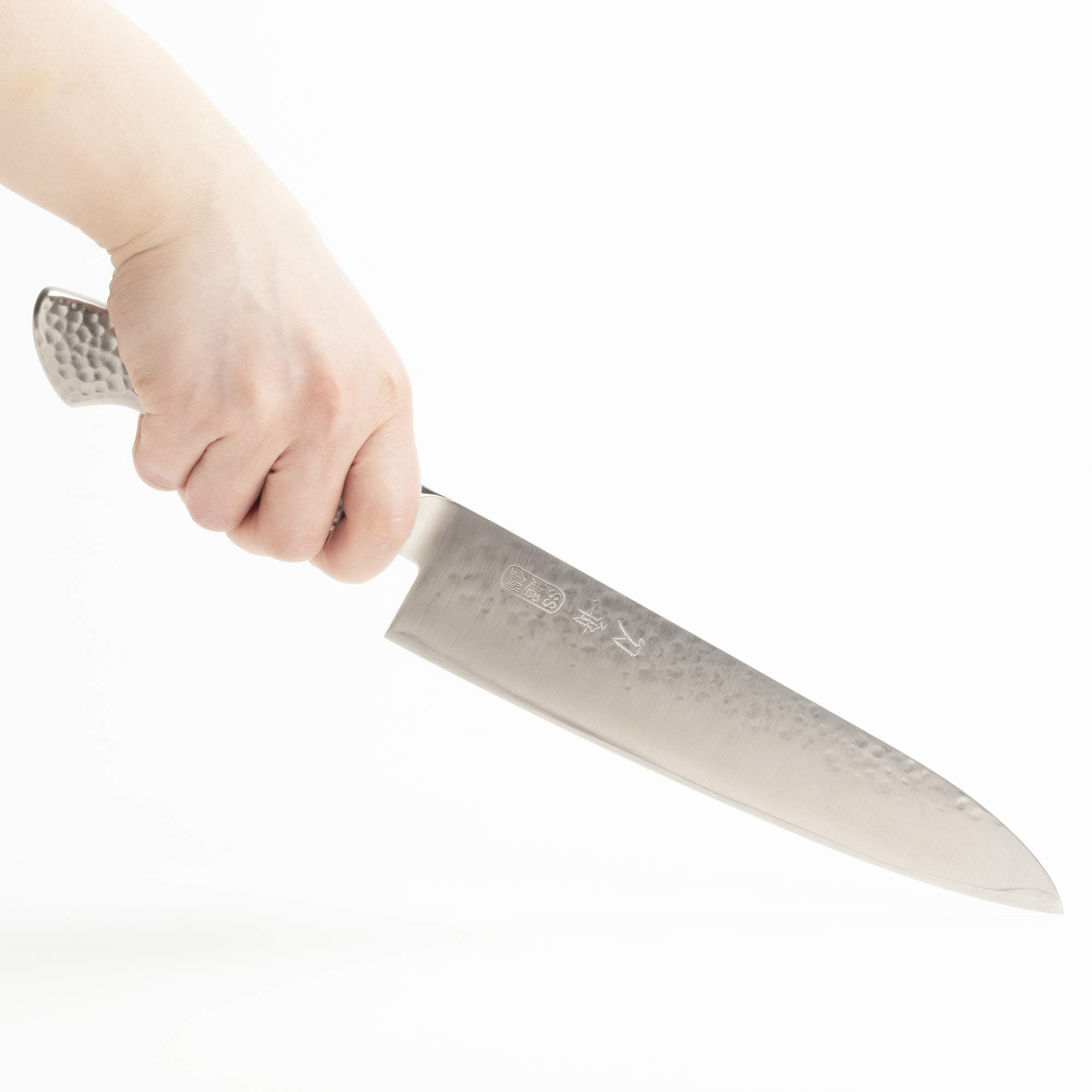 Amazon｜刀舟技研 包丁 牛刀 (右利き用) 210mm 「 刀舟 鎚目モナカ