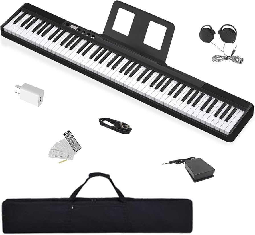 Amazon.co.jp: Longeye 電子ピアノ 【譜面台本体に付け】 88鍵盤