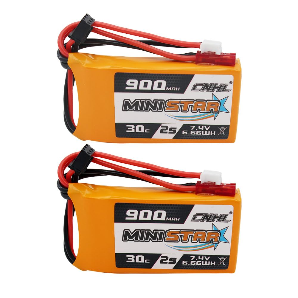 Amazon.com: CNHL 2s lipo Battery 900mAh 7.4V lipo Battery 30C with