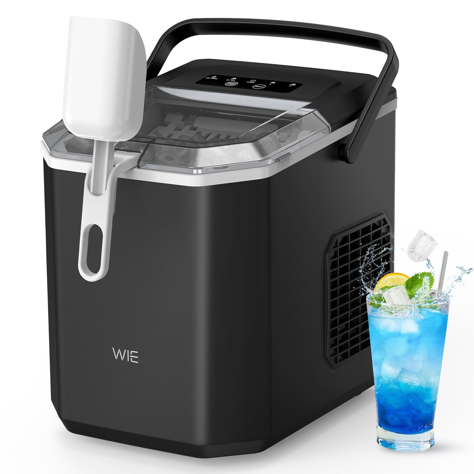 Amazon.co.jp: WIE 製氷機【ハンドル付き氷バスケット 高速製氷 自動