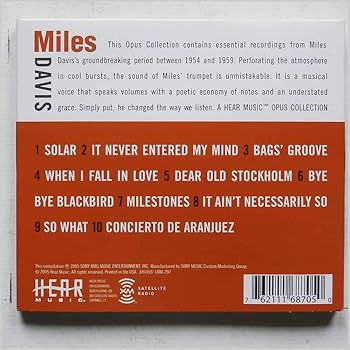 Miles Davis Poetics of Sound: 1954-1959 - Amazon.com Music