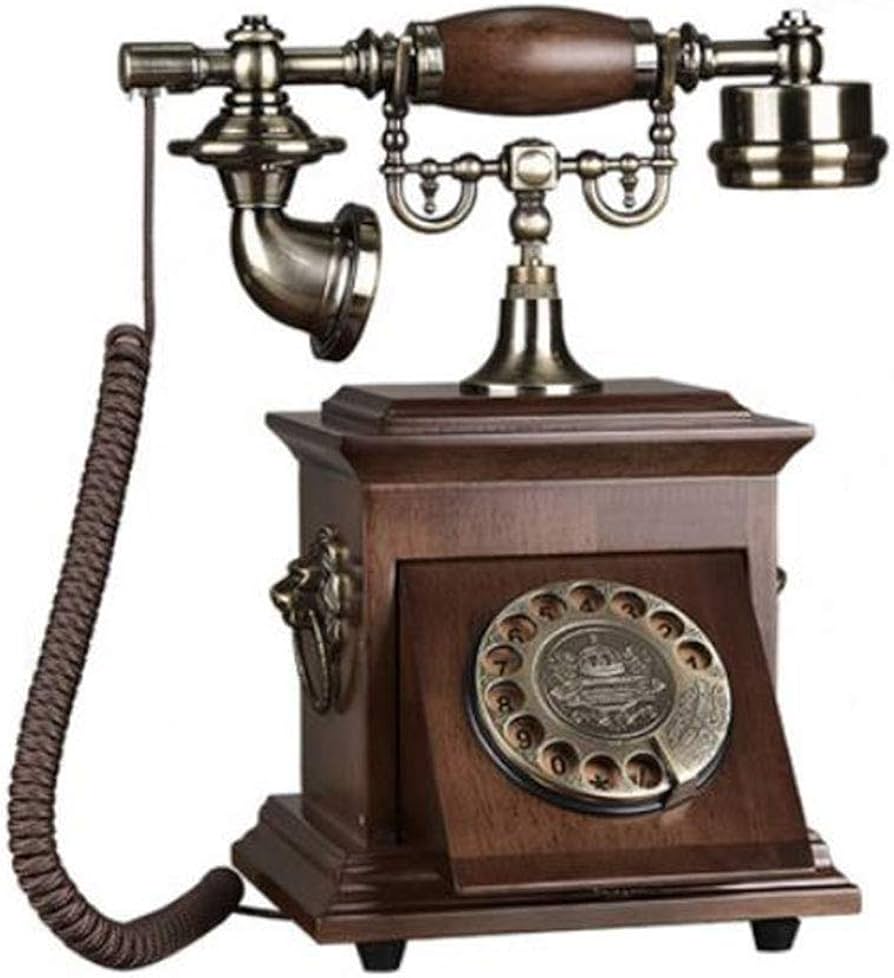 Amazon | アンティーク木製電話、アンティーク電話、有線ダイヤル電話