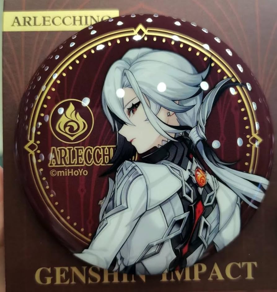 Amazon.co.jp: 原神 アルレッキーノ 召使 缶バッジ 公式正規品 初販