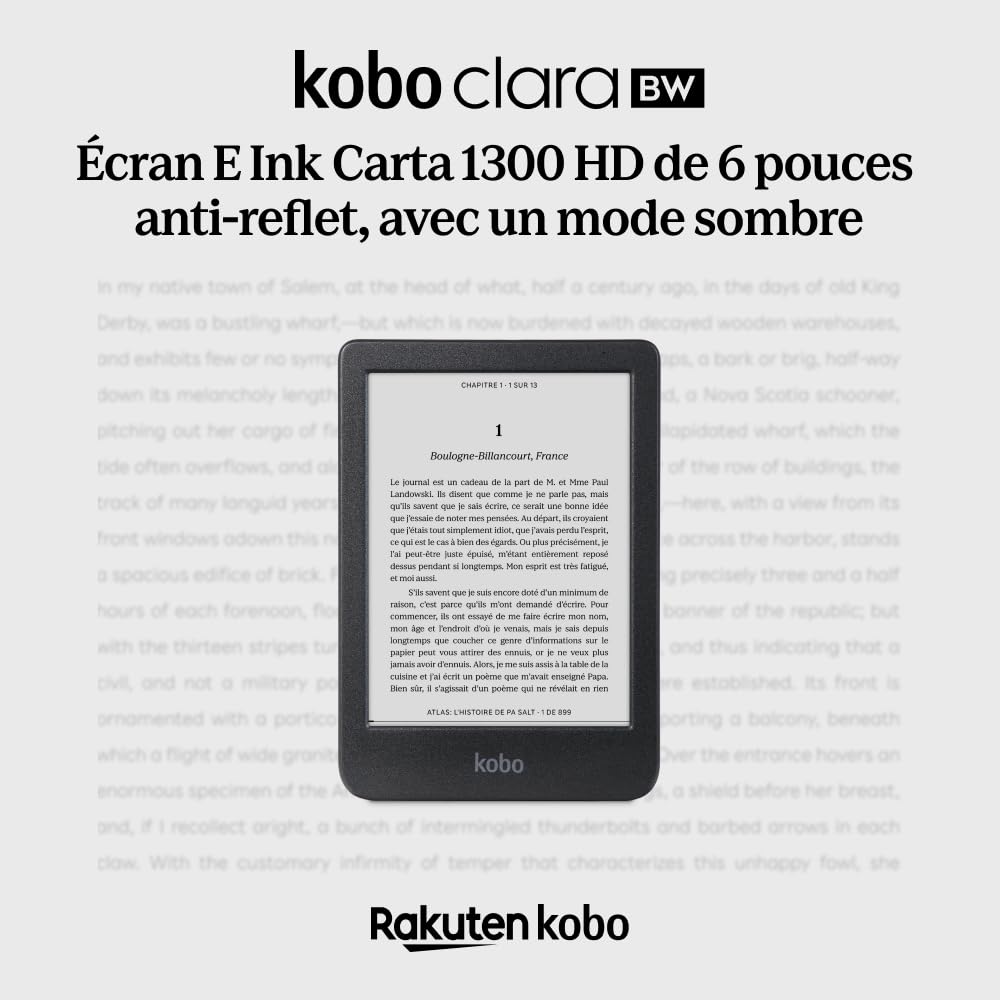 Amazon.com: Kobo Clara BW | eReader | 6” Glare-Free Touchscreen