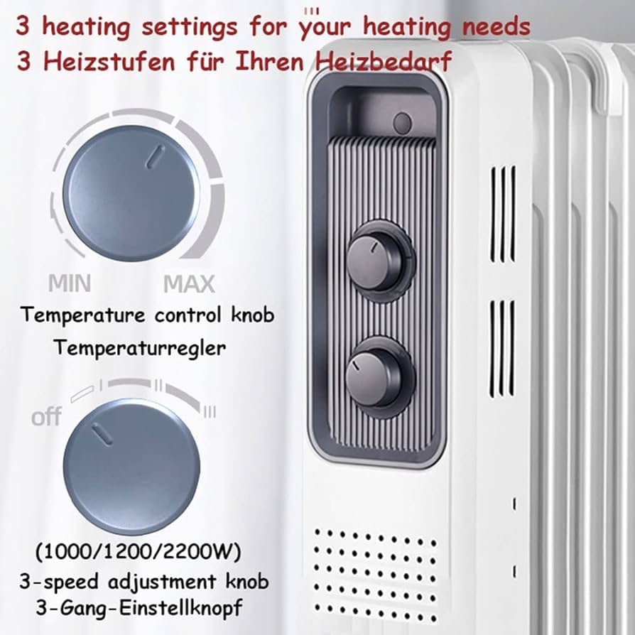Amazon.co.jp : サーモスタット付きオイル充填ラジエーター電気