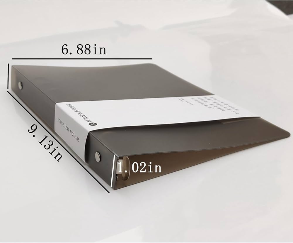 Amazon | 3パックA5A6 B5 PP 6リングバインダーカバー6穴詰め替え可能