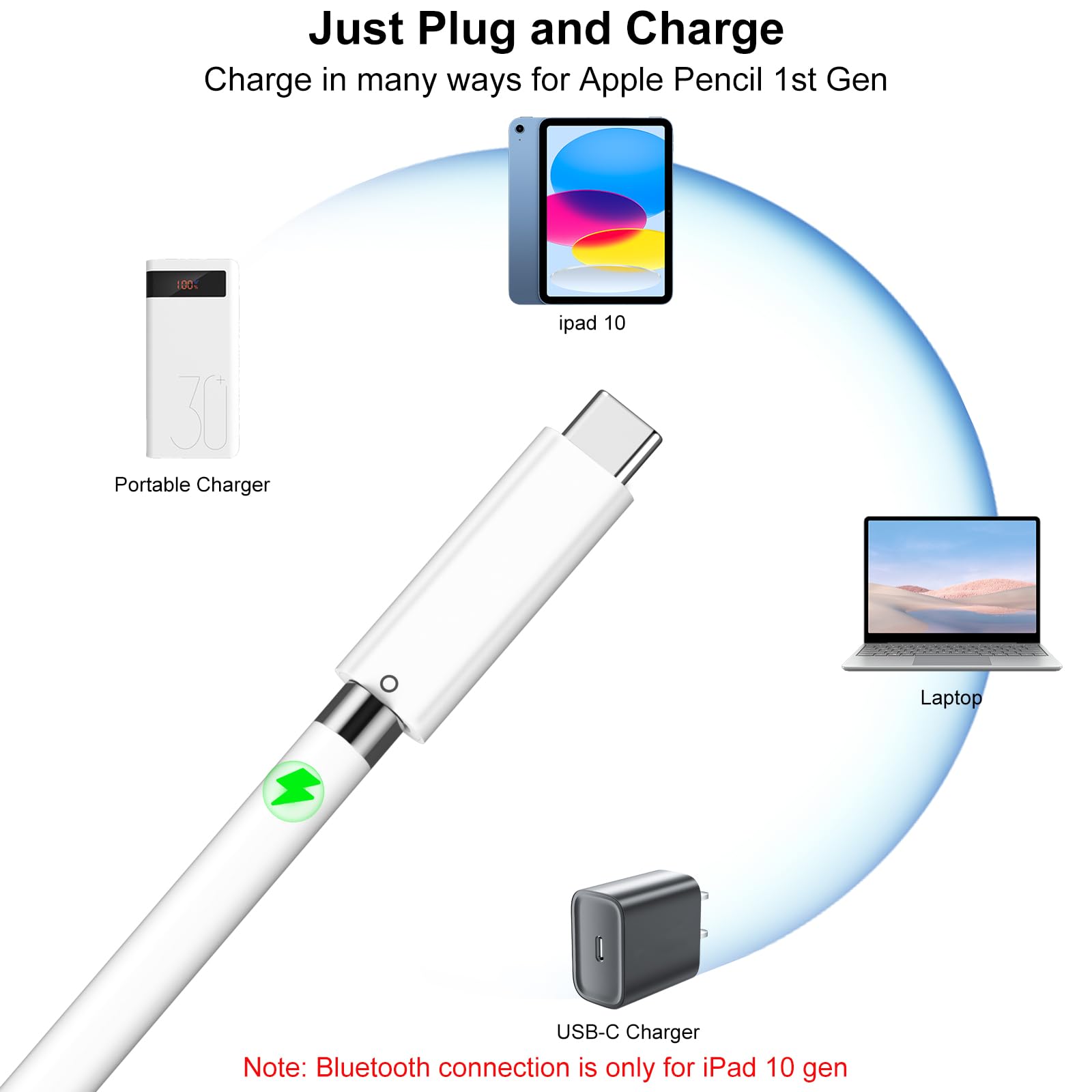 Amazon.com: USB-C to Pencil Adapter for Apple Pencil 1st Gen/iPad