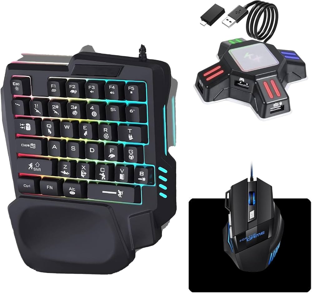 Amazon | こんばーたーswitch用キーボードマウス 片手キーボード