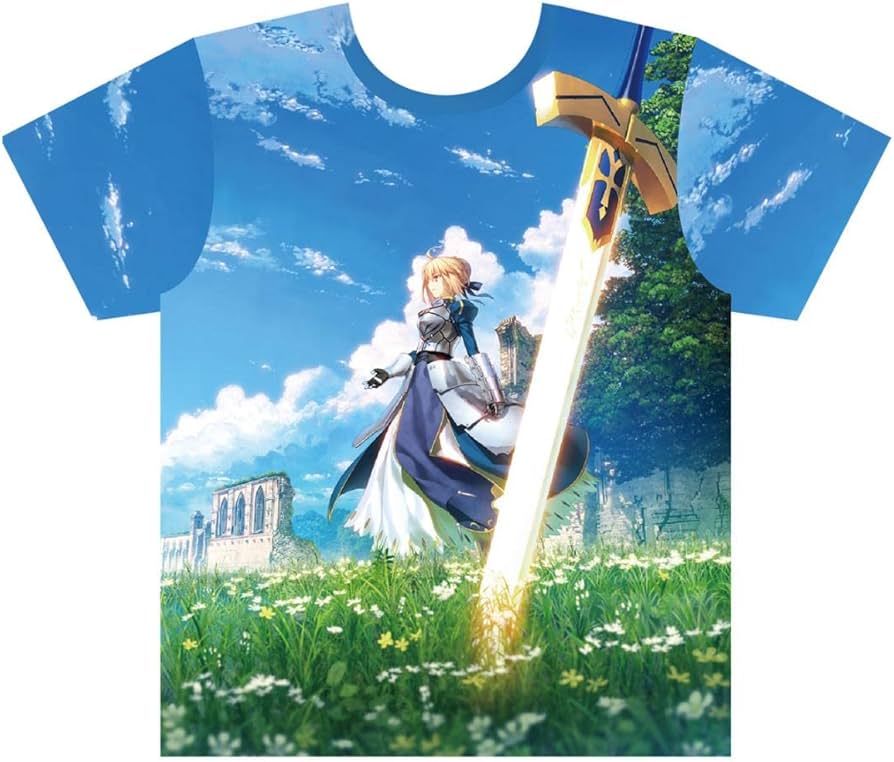 Amazon.co.jp: TYPE-MOON展 Fate セイバー フルグラフィックTシャツ L