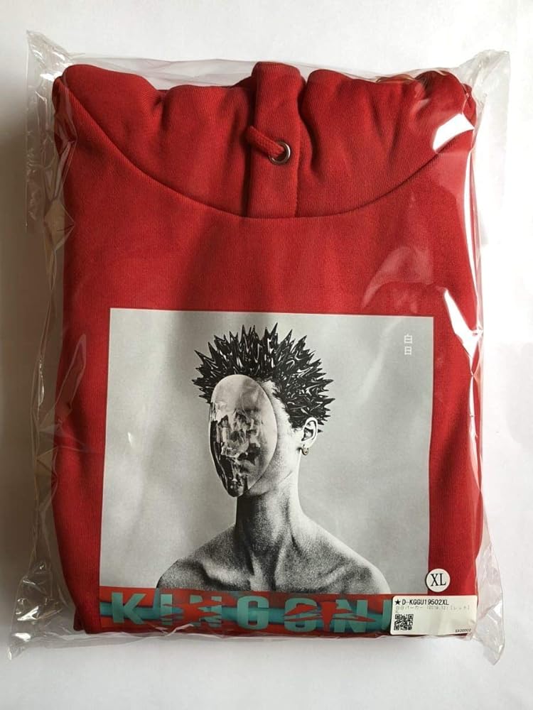 Amazon.co.jp: King Gnu XLサイズ HAKUJITSU HARD REMIX HOODIE(レッド