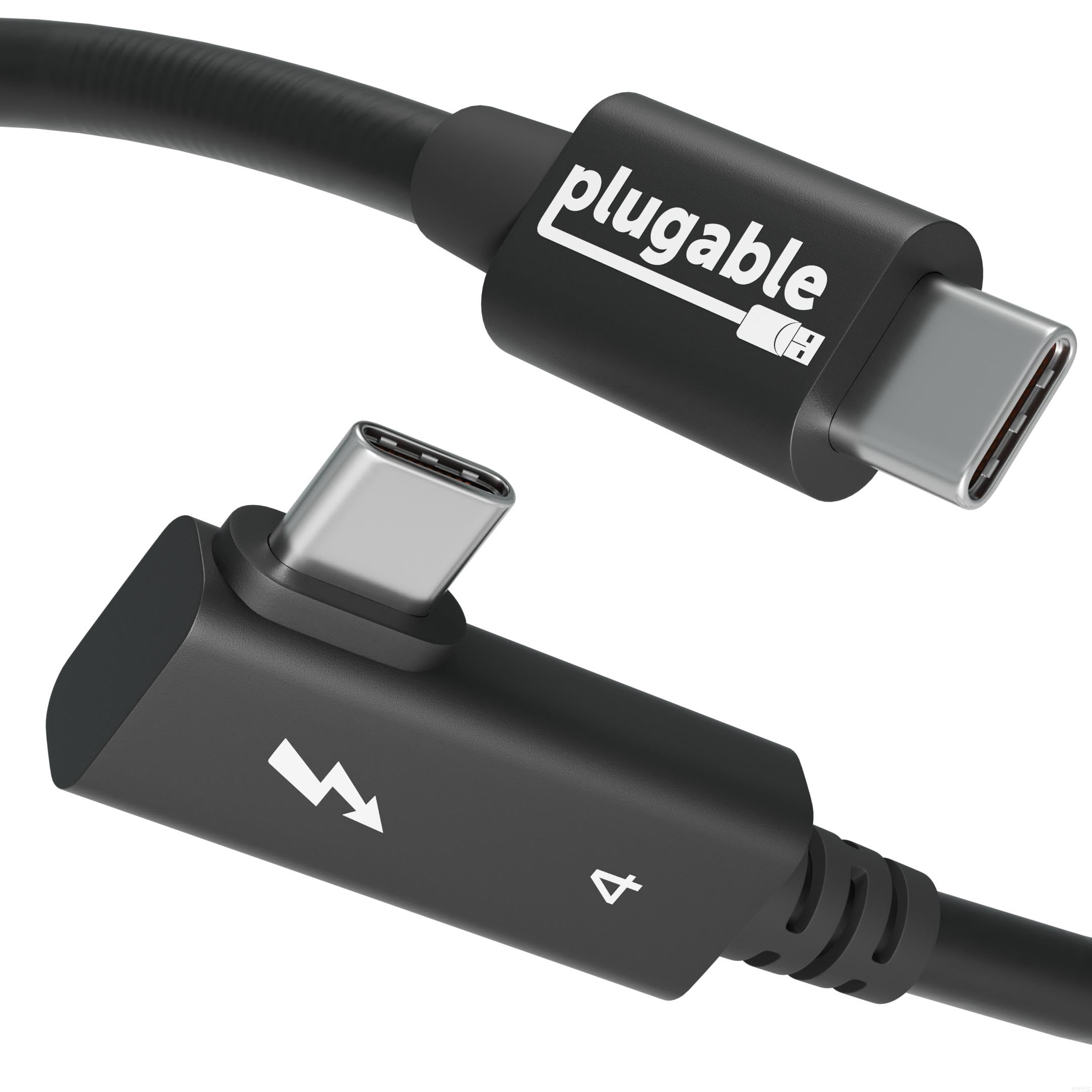 Amazon.com: Plugable Thunderbolt 4 Cable Right Angle 40Gbps with
