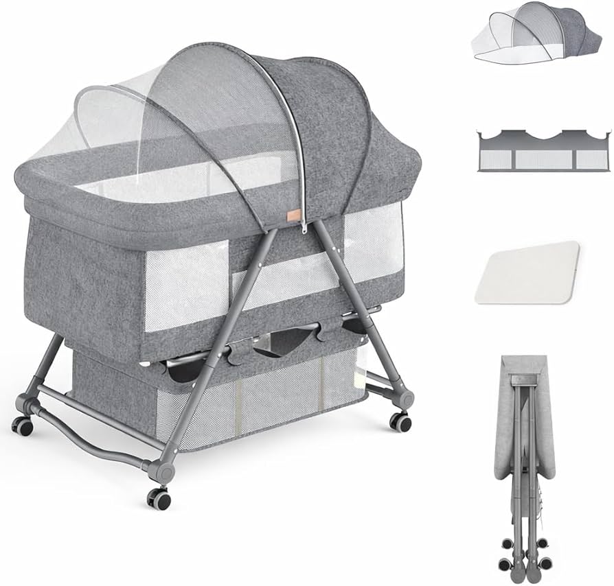 Amazon.co.jp: AORTD ベビーベッド 折りたたみ式 添い寝 新生児ベッド