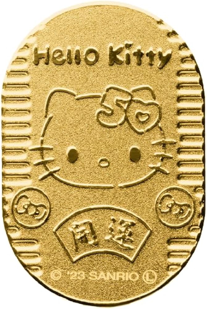 Amazon.co.jp: [ハローキティ] Hello Kitty 50周年限定 純金小判 24金