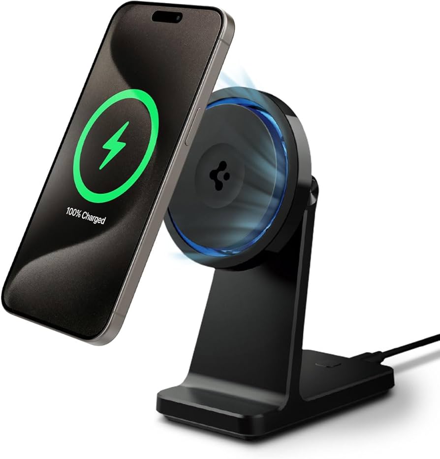 Amazon.com: Spigen for MagSafe Charger, Qi2 15W Wireless Cooling