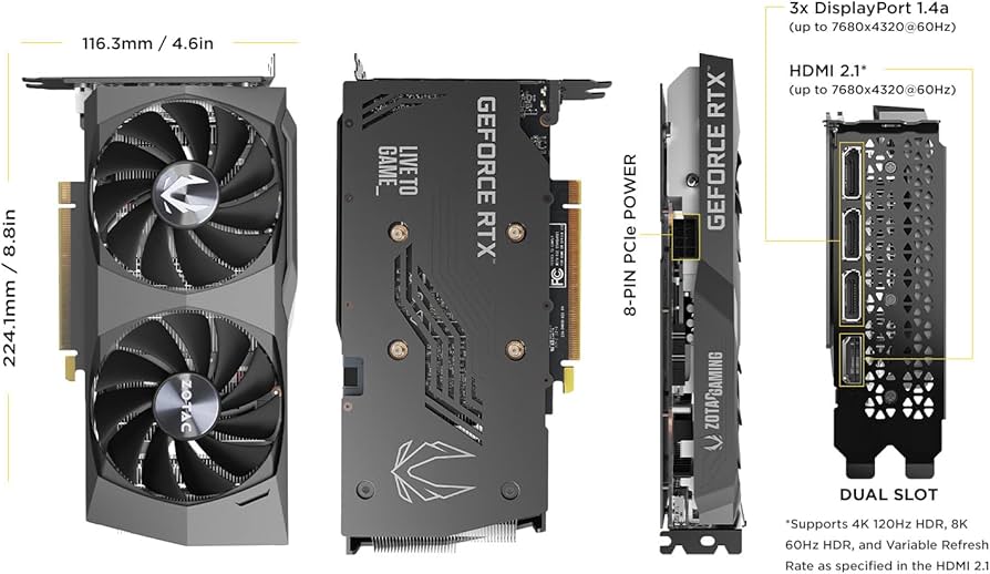 Amazon.com: ZOTAC Gaming GeForce RTX 3050 Twin Edge OC 8GB GDDR6