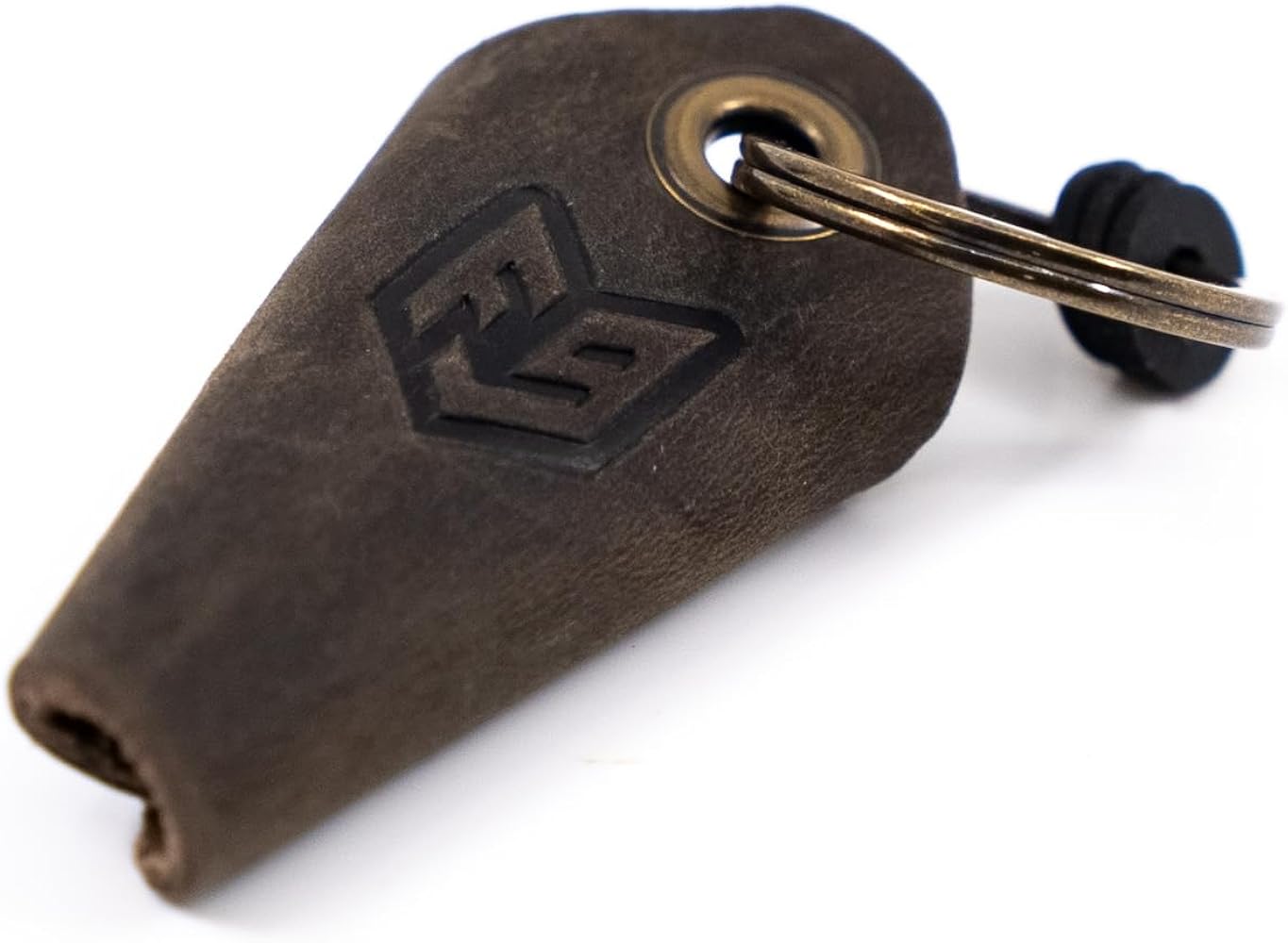 FortNine Premium Full Grain Leather Keychain Wrap, Berry, Small